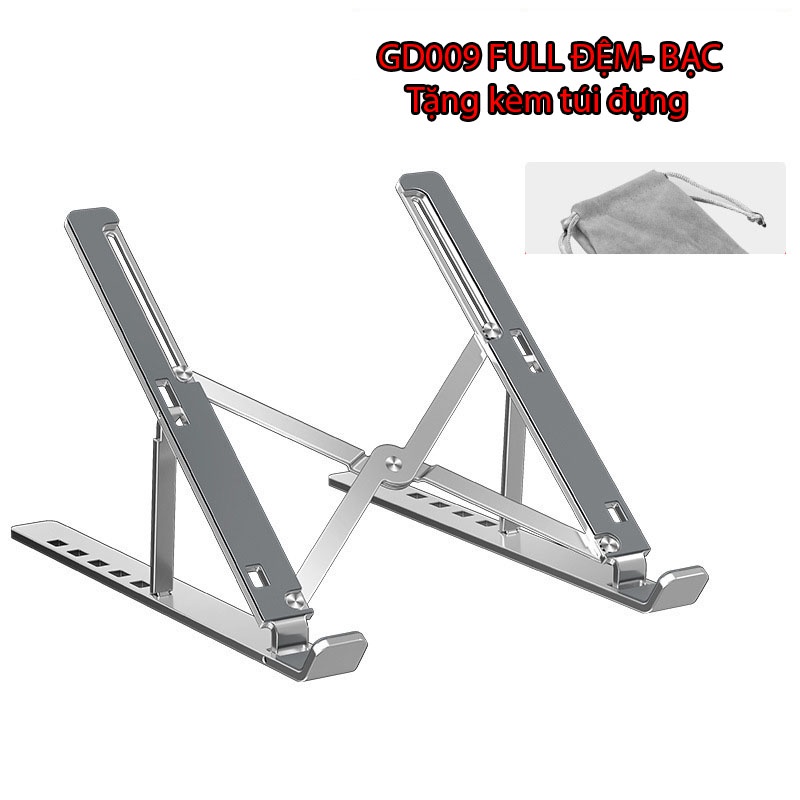 Giá đỡ tản nhiệt laptop kệ đỡ macbook, ipad máy tính có thể gấp gọn tiện dụng, dễ dàng mang đi theo người tặng túi đựng
