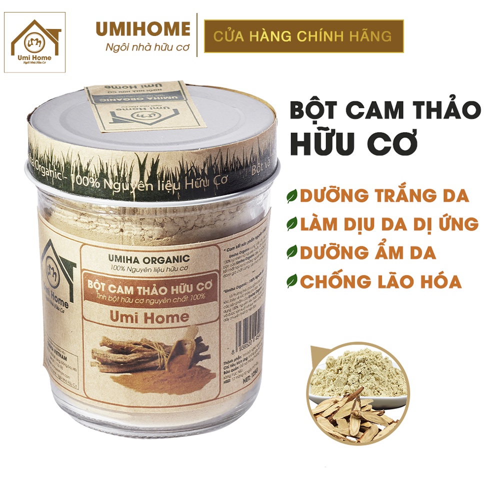 Bột Cam Thảo đắp mặt hữu cơ UMIHOME nguyên chất | Licorice Powder 100% Organic 135G