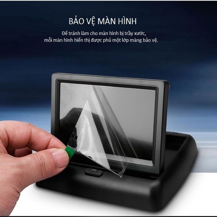 MÀN HÌNH Ô TÔ GẤP GỌN TẶNG KÈM CAMERA LÙI XOAY 90 ĐỘ
