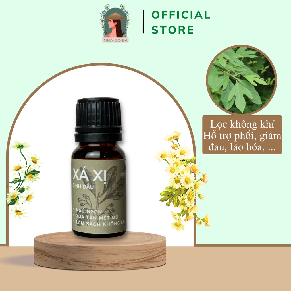 Tinh dầu thiên nhiên Nhà cô ba nguyên chất, xông phòng, nhiều mùi, 10ml