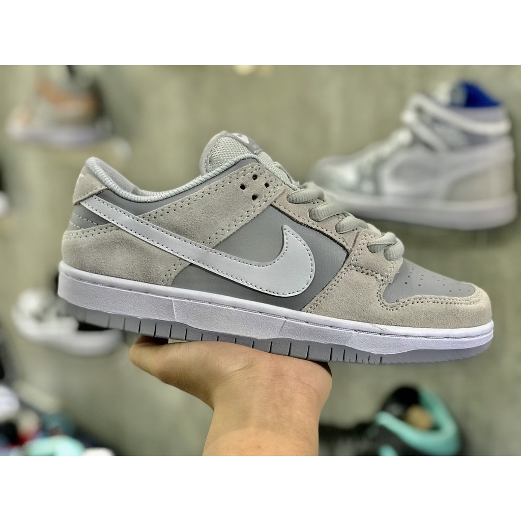 ✔️Giày Sneaker Sb Dunk Da Lộn Xám Cực Đẹp Fullbox✔️