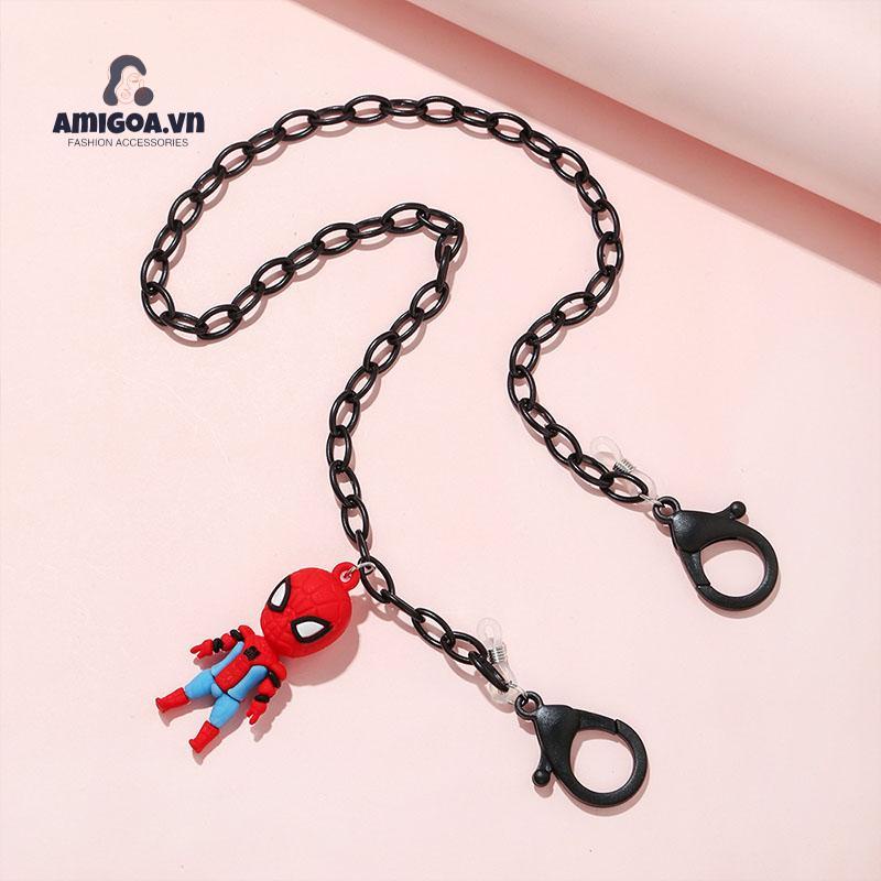 Dây Đeo Mắt Kính Bằng Acrylic Chống Trượt In Họa Tiết Hoạt Hình Marvel Thời Trang Cho Nam Và Nữ