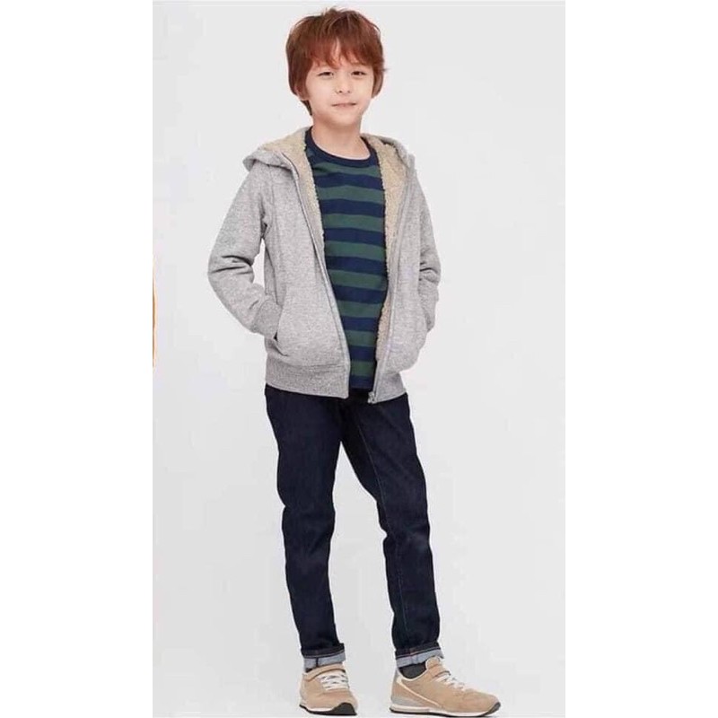 Áo nỉ lót lông trẻ em uniqlo