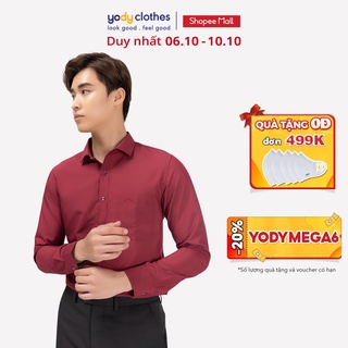 Áo sơ mi nam dài tay YODY có túi chất lụa nến cao cấp dáng ôm slimfit SPM4005
