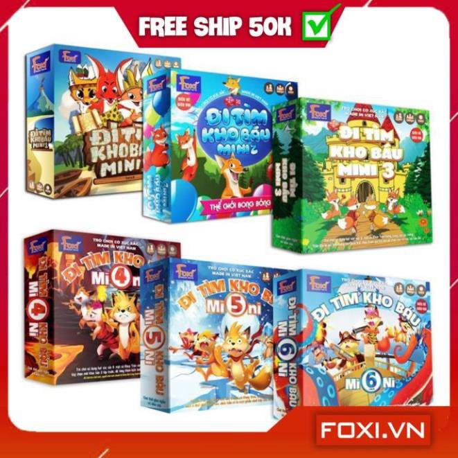 Boardgame-Đi tìm kho báu mini Foxi-Đồ chơi trẻ em thông minh sáng tạo-phát triển IQ cao