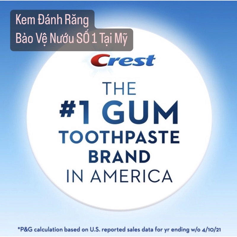 Kem Đánh Răng Crest Gum Detoxify - Sensitivity - Charcoal Than Tre Làm Trắng Làm Mát Nướu 104gr Chính Hãng Mỹ