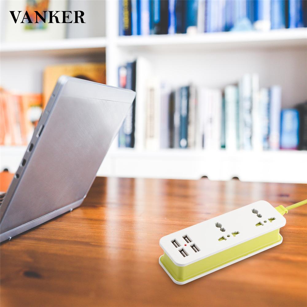 Bộ Ổ Cắm Sạc Anker Power Strips Với 4 Cổng Usb Tiện Dụng