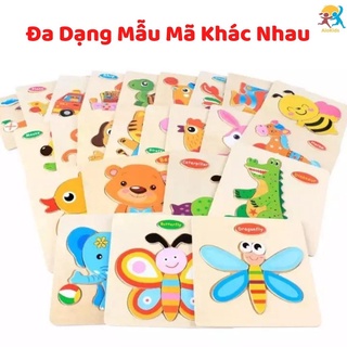 Đồ Chơi Gỗ Tranh Ghép Hình Cho Bé 3D Hagykidhn Đồ Chơi Xếp Hình Gỗ Lắp Ghép Cho Bé Loại Dày Đẹp