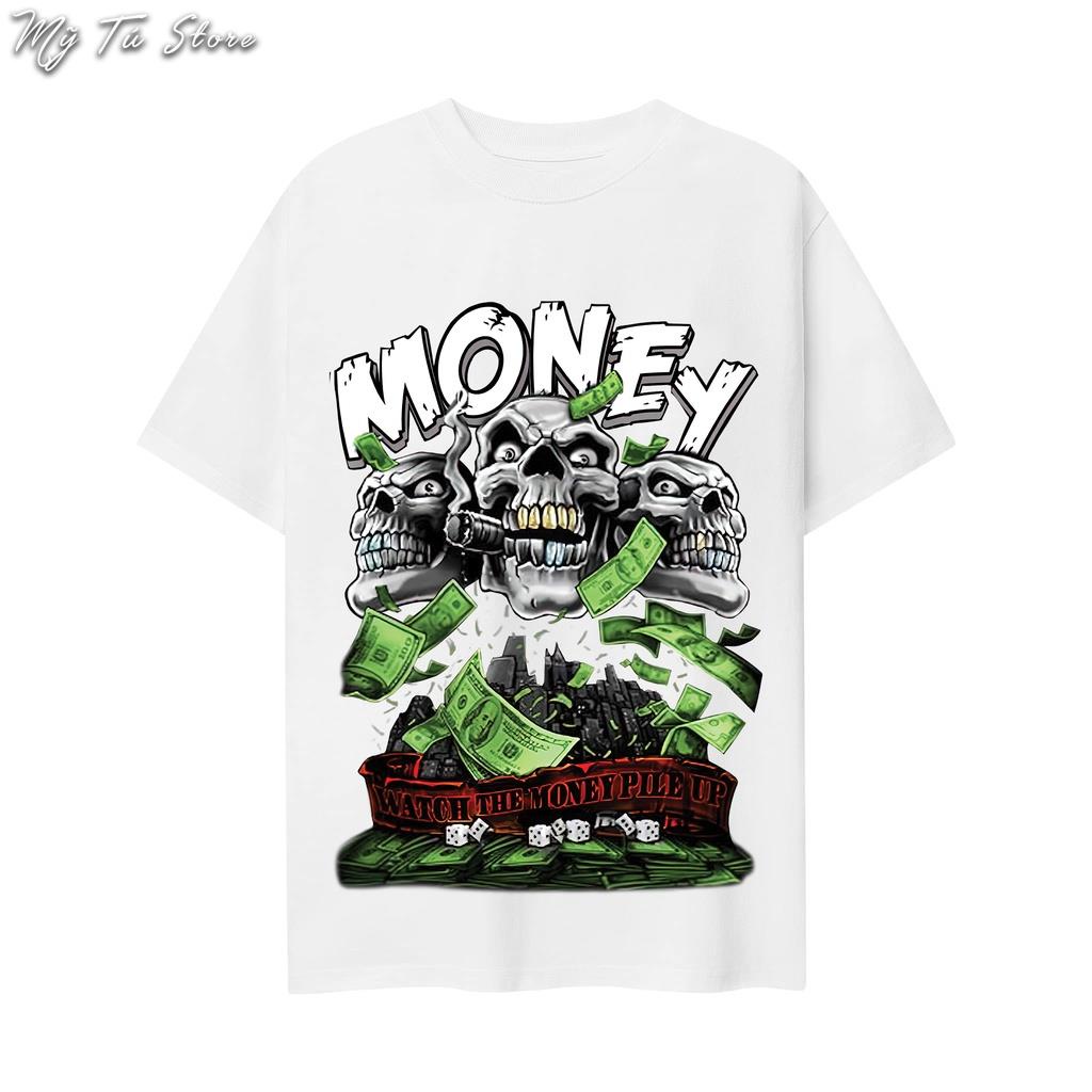 Áo thun tay lỡ MONEY phông Unisex nam nữ Cotton oversize form rộng Mỹ Tú Store