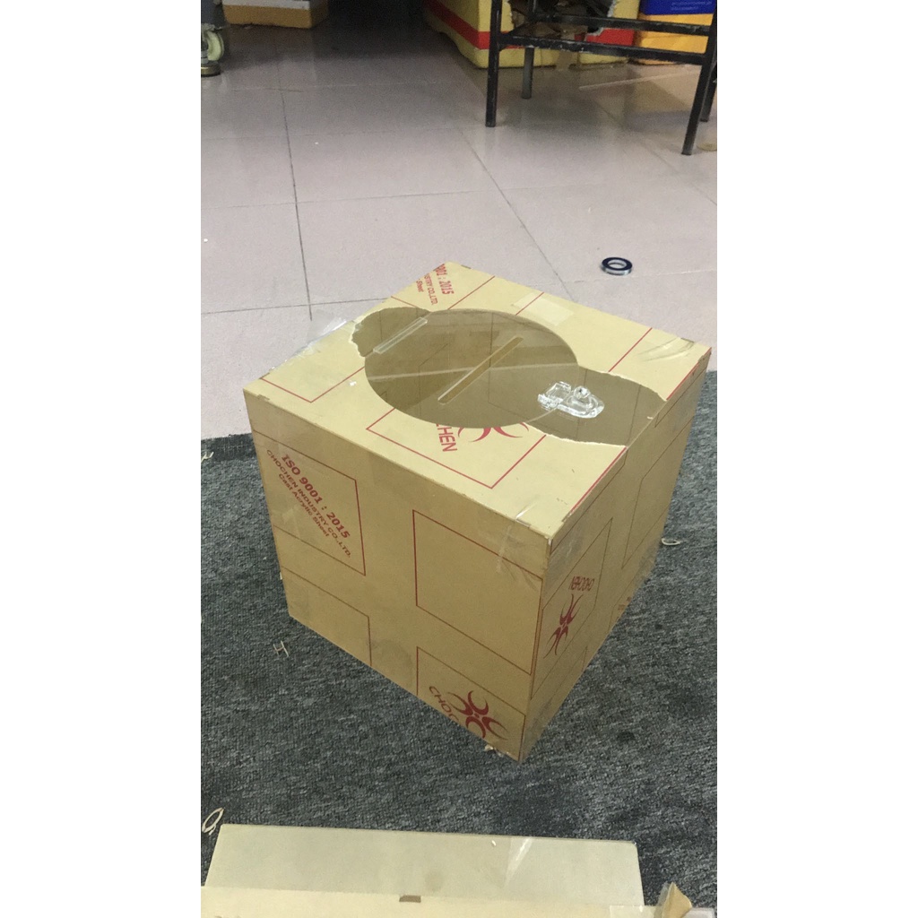 Thùng phiếu bốc thăm - TẶNG KÈM Ổ KHÓA SỐ  - Vuông 15cm và vuông 20cm  - Trong Suốt, hòm phiếu bầu cử bằng mica