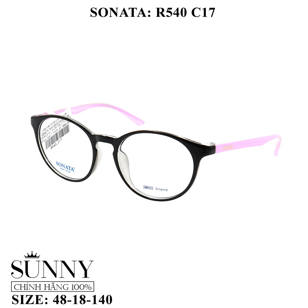 Gọng kính nam nữ thời trang Sonata R540 chính hãng, bảo hành toàn quốc