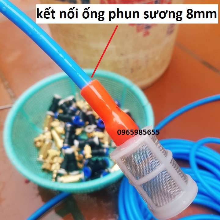 Chõ lọc nước phun sương, rọ lọc nước, lọc cặn bẩn cho bơm phun ống 8mm