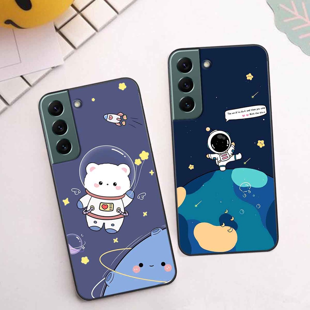 Ốp Samsung S22 / S22Ultra / S22 Plus / S22+ in hình vũ trụ, phi hành gia bầu trời cute dễ thương
