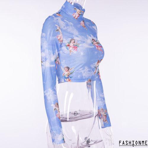 Áo Lửng Cổ Lọ Tay Dài Kiểu Lưới Xuyên Thấu | BigBuy360 - bigbuy360.vn