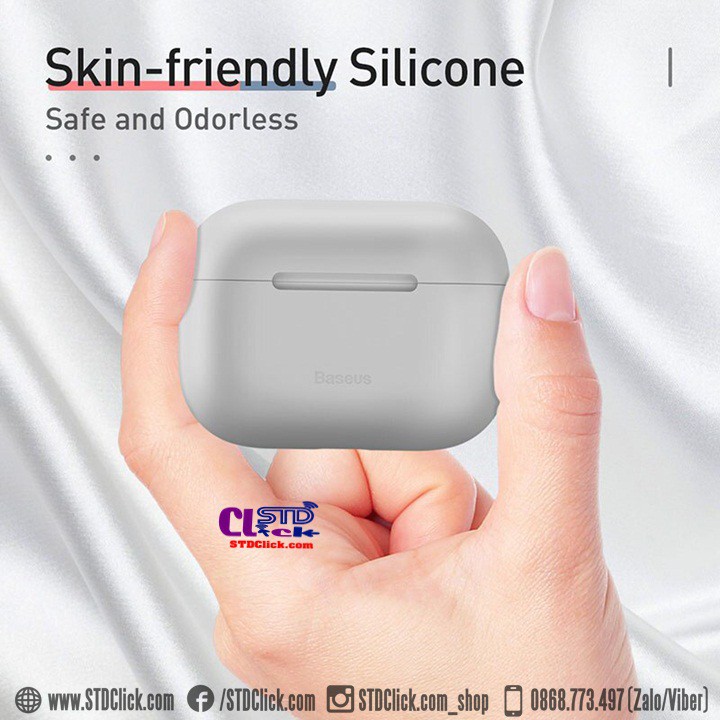 BAO SILICON AIRPODS PRO BASEUS SIÊU MỎNG SILICA GEL CHÍNH HÃNG [NEW 100%]