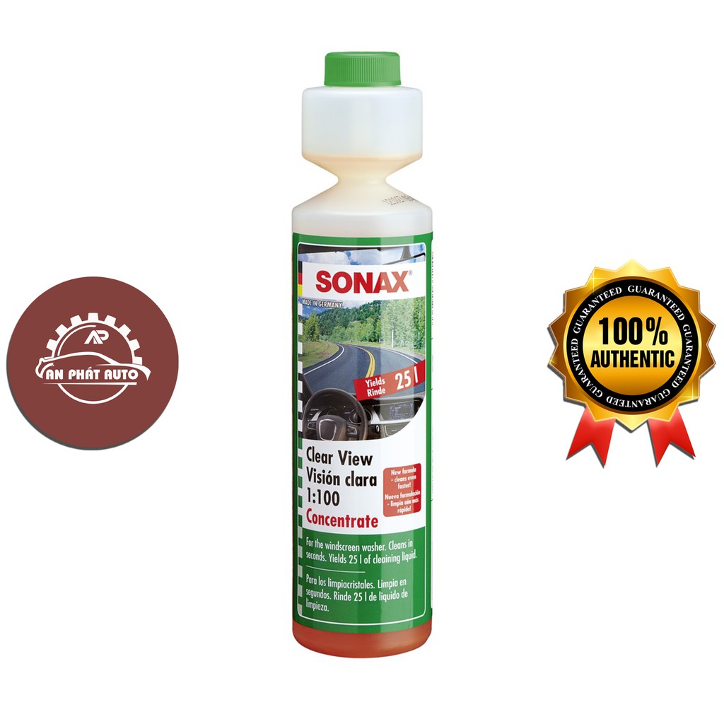 SONAX - Dung Dịch Rửa Kính (Sonax ClearView 1:100 Concentrate 250ml) [Hàng Đức Chính Hãng]