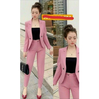 Set áo vest quần dài form đẹp  phong cách Hàn Quốc, chất lụa nhẹ cao cấp không nhăn , lich sự 2022