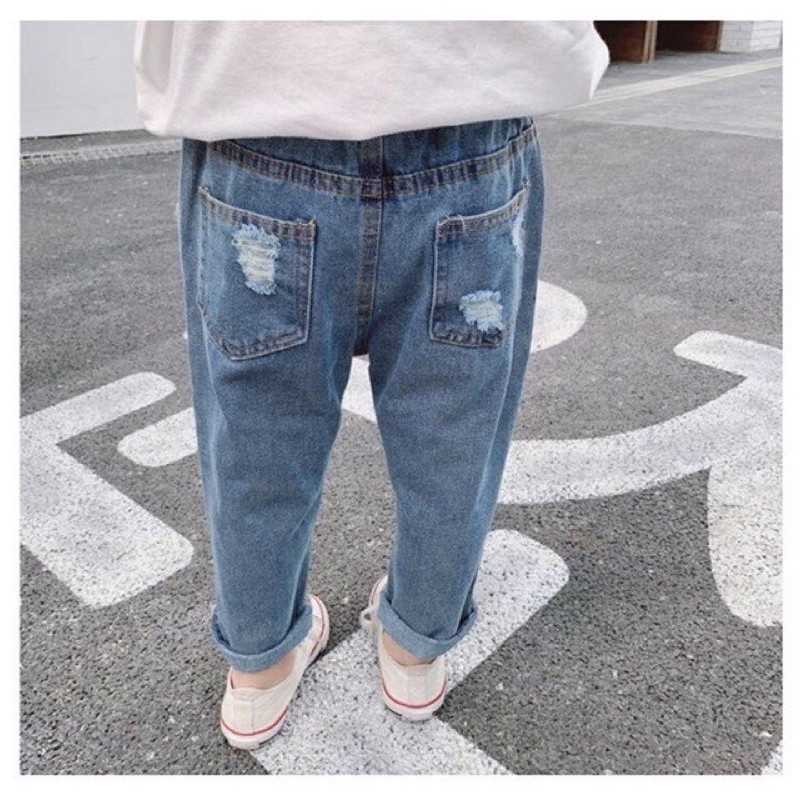 Quần jeans xanh vá gối bé gái HÀNG CHUẨN LOẠI 1