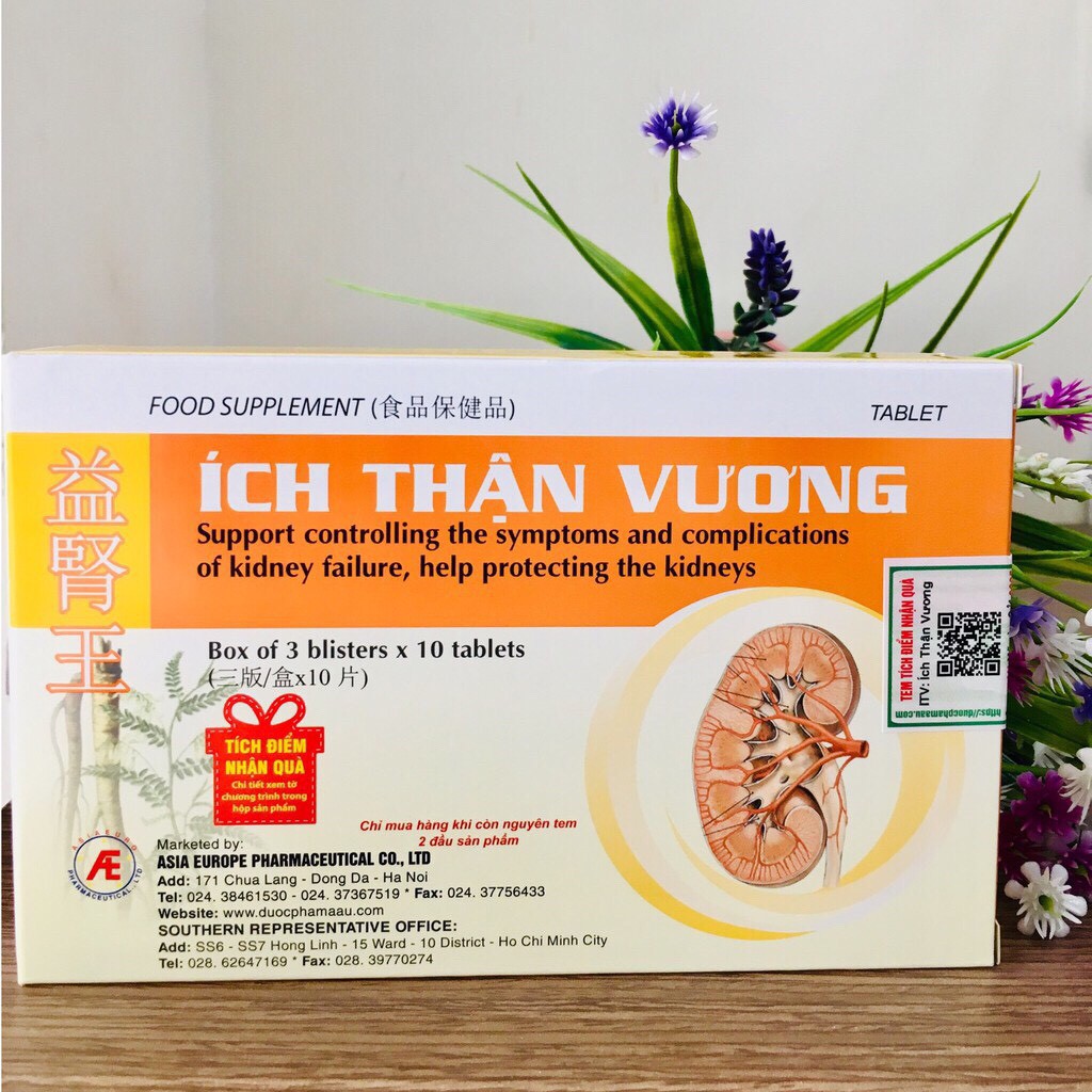 ÍCH THẬN VƯƠNG BẢO VỆ VÀ CẢI THIỆN CHỨC NĂNG THẬN