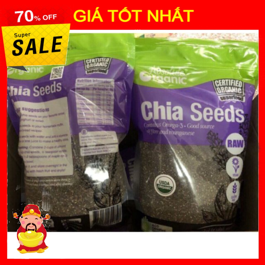 [ GIÁ TỐT NHẤT ]  [ Date 2020] Hạt chia Úc Organic Chia Seeds 1kg [ HÀNG CHÍNH HÃNG ]