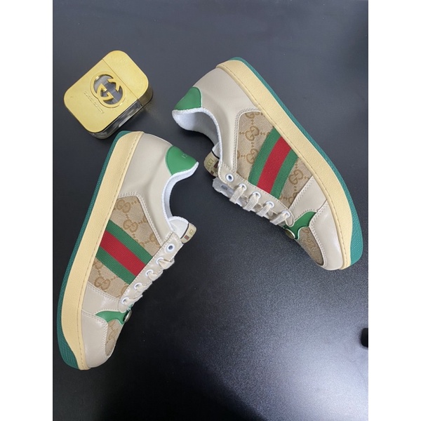Giày Gucci sơn tùng,  Giày thể thao GG 3 vạch hàng cao cấp da thật full size 36-43 | BigBuy360 - bigbuy360.vn