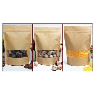 1 Lạng Túi zip Giấy Kraft Xi Măng Đáy Đứng Cửa Sổ Tràn Đủ Size