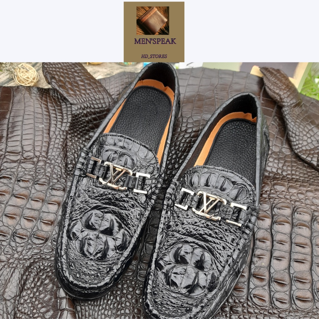 Giày lười nam, giày da nam cao cấp, giày da cá sấu nam, giày cá sấu MEN'SPEAK.