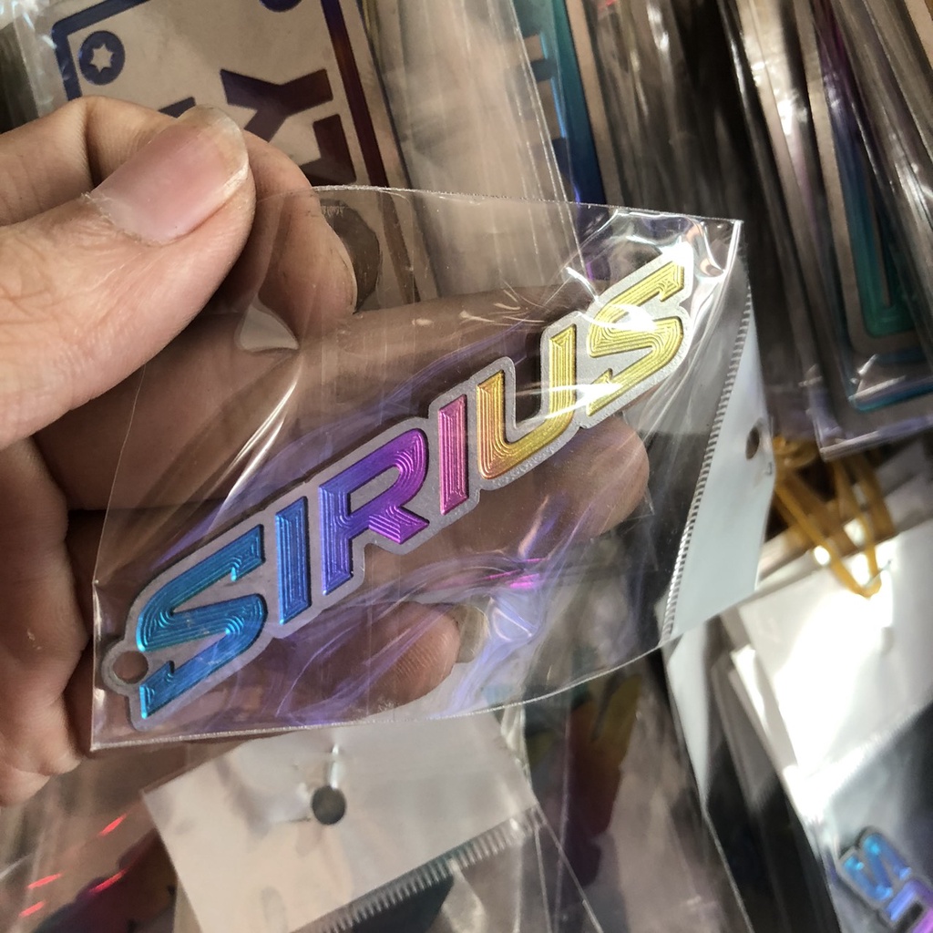 Tem móc khoá dán chữ titan vario,winner,satria,exciter,sonic,sirius,leovince,kingdrag