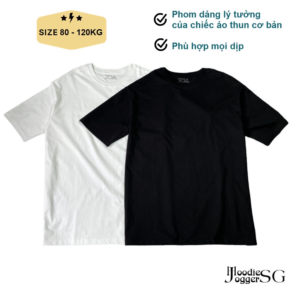 Áo thun cổ tròn ngắn tay 100% Cotton thoáng mát