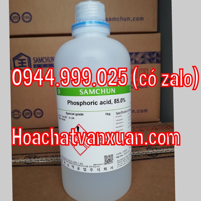 Hóa chất Phosphoric aci.d 85.0% P0463 Samchun Hàn Quốc chai 1 kg H3PO4