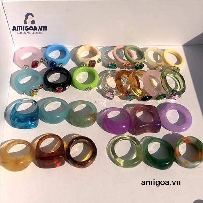 ✨✨Nhẫn Hở acrylic acrylic Thiết Kế Độc Đáo Thời Trang