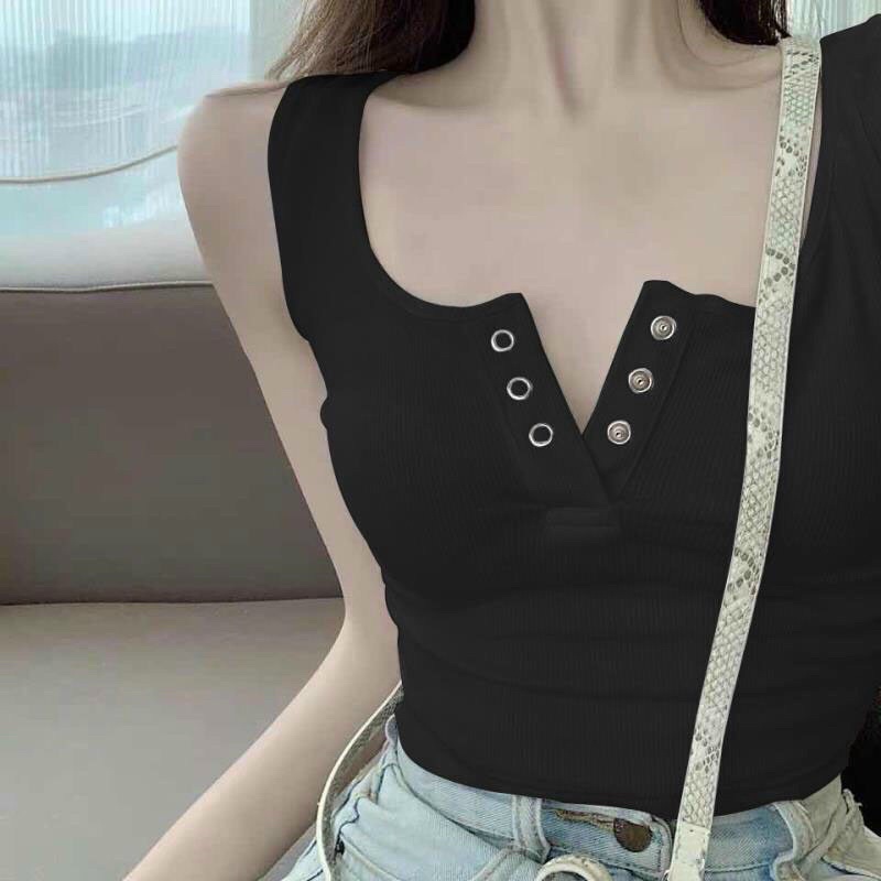 Áo Ba lỗ Nút bấm Croptop body (ap)