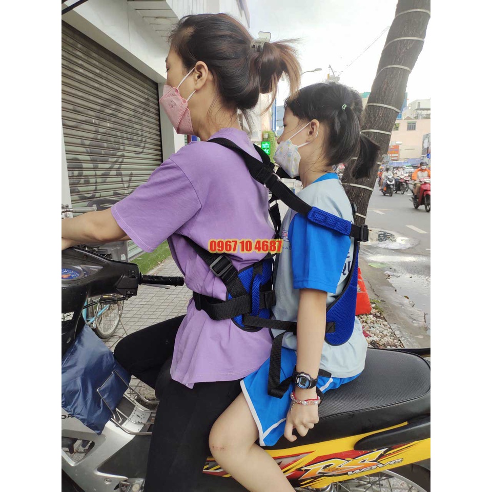 Đai đi xe máy dành cho người già, người lớn tuổi và trẻ em, em bé, đi phượt - Dây đai song hành đi xe máy