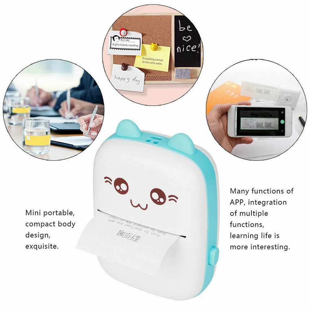Máy In Nhiệt Mini Không Dây Bluetooth 57Mm Cho Điện Thoại