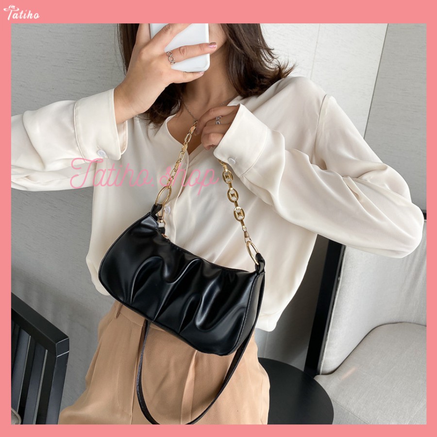 [HÀNG XỊN, GIÁ TỐT] Túi Xách Kẹp Nách Da Dạng Nhún Nữ Đẹp Túi Đeo 1 Bên Vai - Mã TUI29