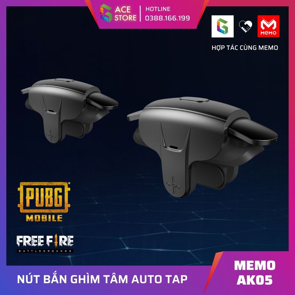 Memo AK05 | Nút chơi game auto tap dành cho game FPS Freefire, PUBG, COD