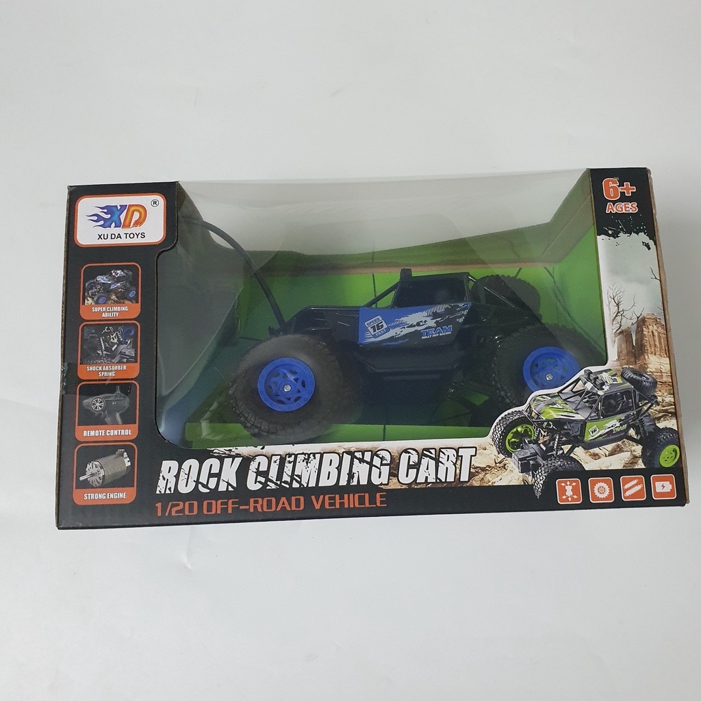 Xe đua địa hình điều khiển từ xa 1:20 rock climbing cart  3688-p92 có hộp đẹp thích hợp làm quà cho bé trai