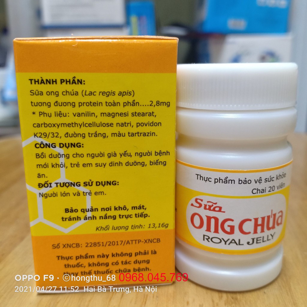 Kẹo ngậm Sữa ONG CHÚA ROYAL JELLY lọ 20 viên