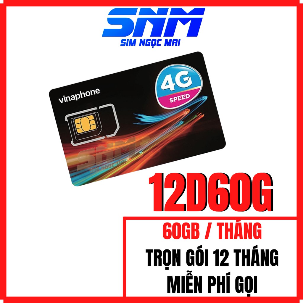 [FREE 12T] Sim 4G Vinaphone 12VD89 - 12VD149 - D500 -12FHAPPY - 12D60G Trọn Gói 1 Năm Không Cần Nạp Tiền - SIM NGỌC MAI