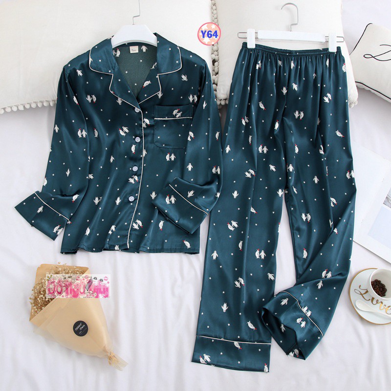 Pijama Lụa Cao Cấp Dài Tay Y6 | BigBuy360 - bigbuy360.vn