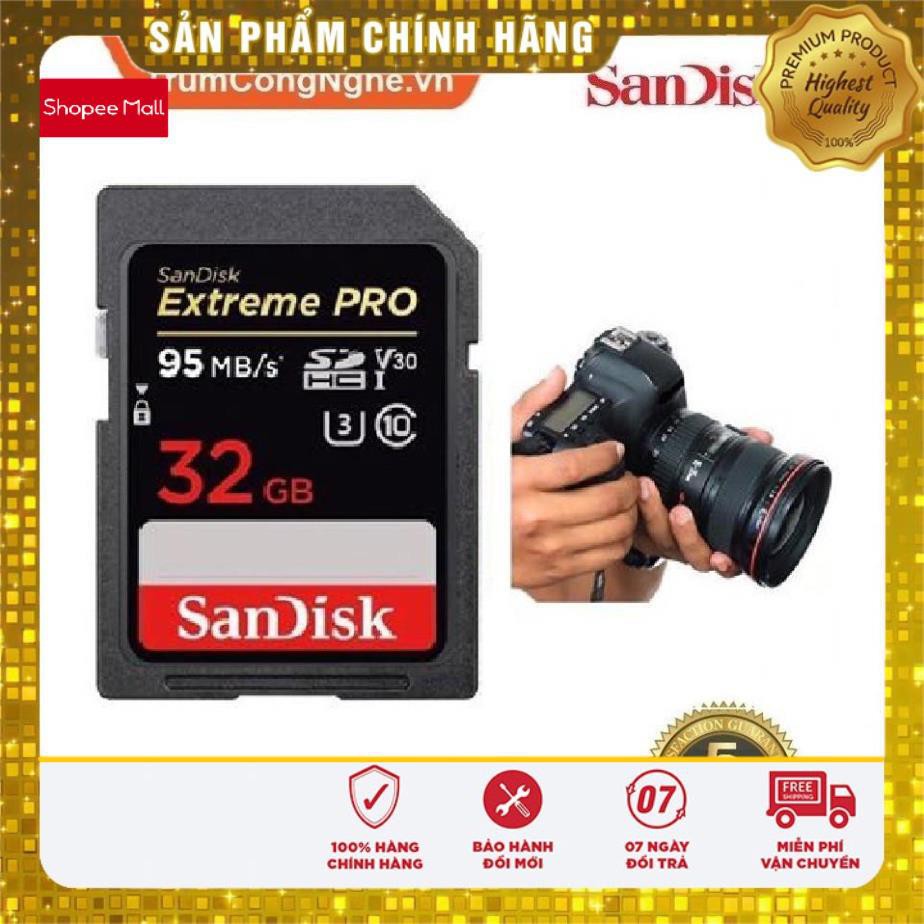 (giá khai trương) Thẻ Nhớ Máy Ảnh SD SDisk Extreme Pro 633x 32GB Class 10 U3 95MB/S