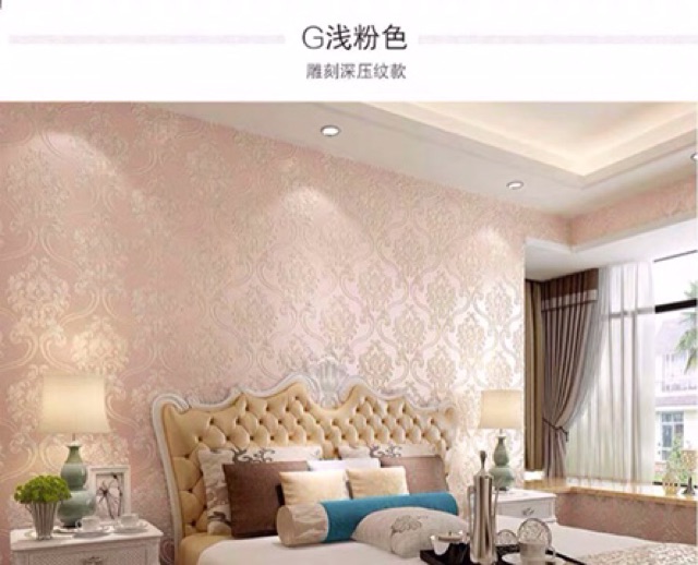 10M giấy dán tường hoa văn 3D in nổi cao cấp khổ 53cm chưa keo | BigBuy360 - bigbuy360.vn