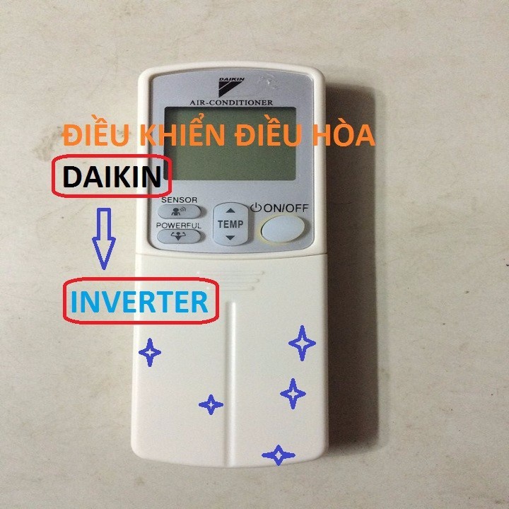Điều Khiển Điều Hòa DAIKIN Inverter 2 chiều - Remote máy lạnh Daikin  Invecter