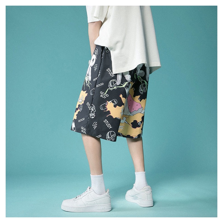 Quần Short Đi Biển Dáng Rộng Cỡ Lớn Vải Lụa Mát Nhanh Khô Thời Trang Mùa Hè Cho Nam