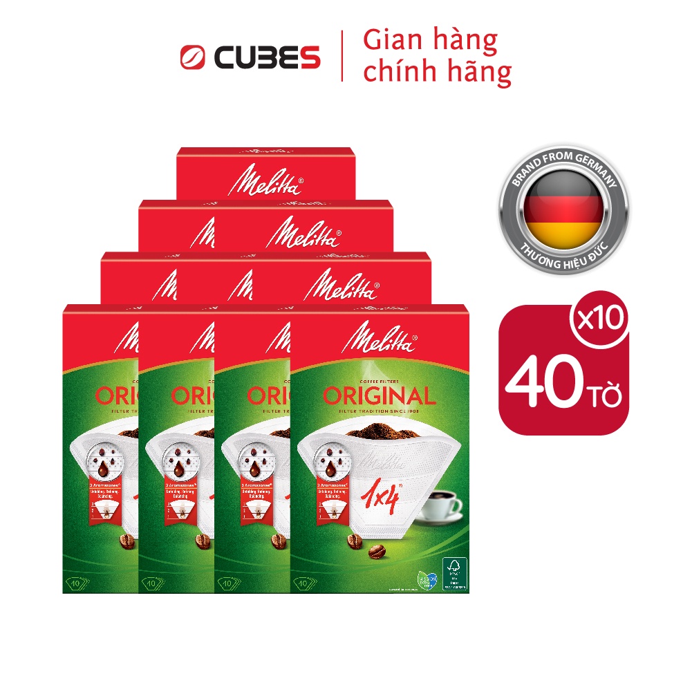 Combo GIấy Lọc Cà Phê Melitta 1x4 - Nhập khẩu chính hãng 100% từ thương hiệu Melitta, Đức