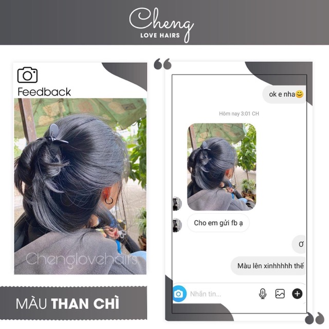 Thuốc Nhuộm Tóc Màu THAN CHÌ Không Tẩy | Chenglovehair, Chenglovehairs