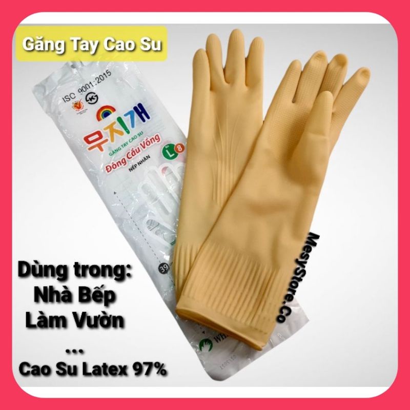 Găng Tay Cao Su Đông Cầu Vồng  White Glove Co., LDT Size L Rửa Chén Làm Vườn Vệ Sinh
