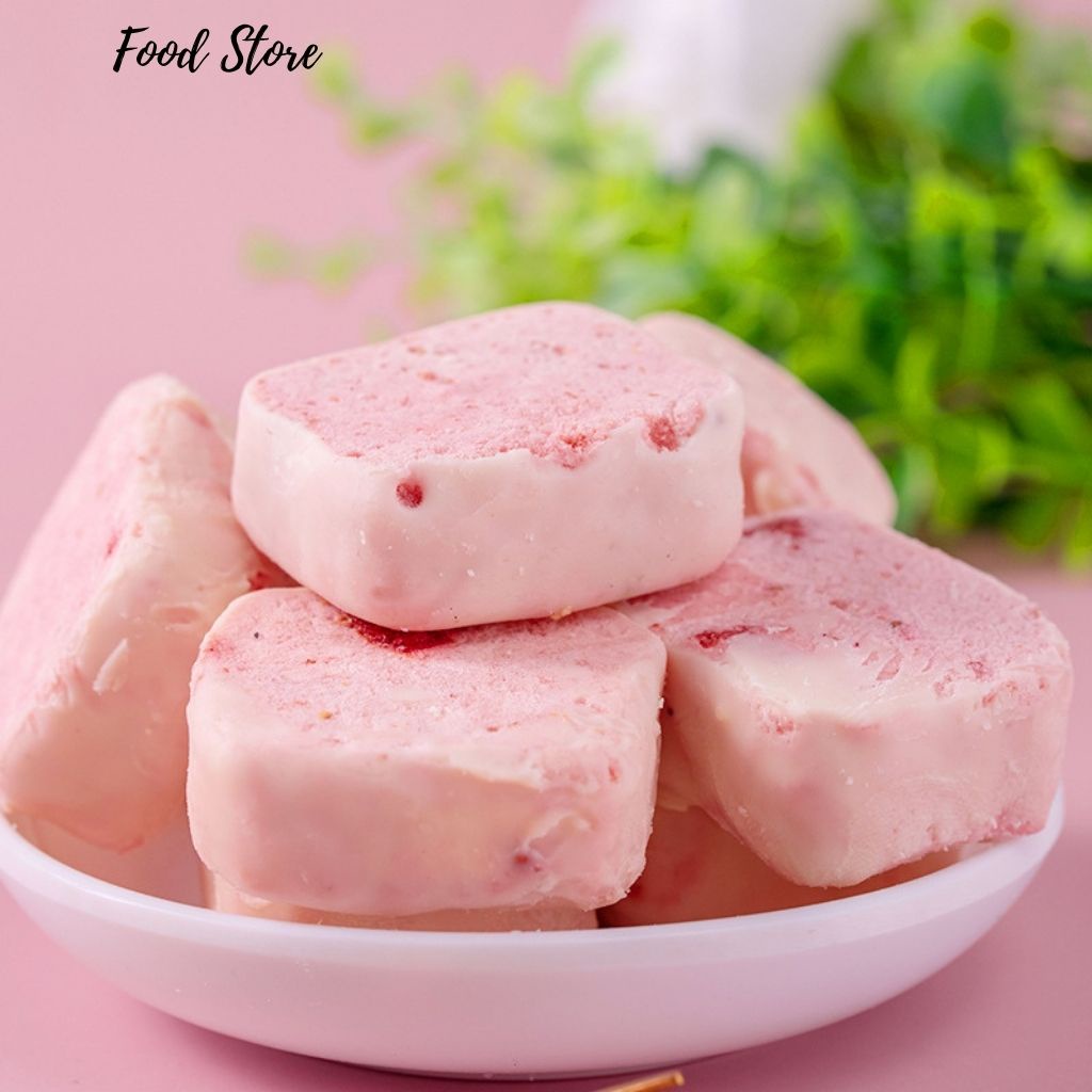 Sữa chua sấy khô vị Dâu tây thơm ngon nguyên vị gói 45 gram tốt cho sức khỏe