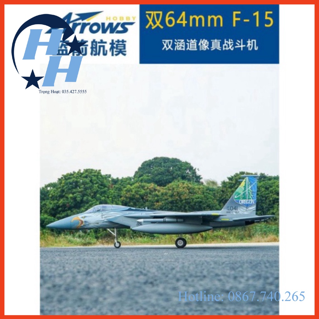 Máy bay điều khiển f15 Arrow Double 64mm tốc độ cao