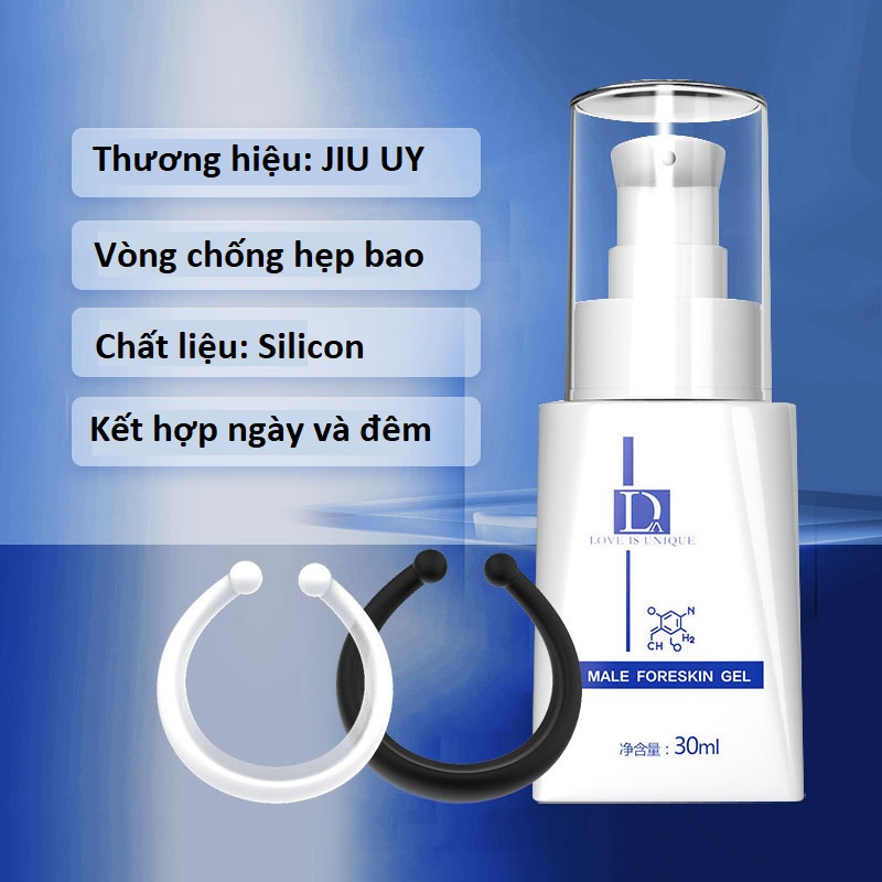 Gel hỗ trợ cải thiện hẹp bao quy đầu cho nam 30ml tặng kèm vòng chặn hãm chống tuột